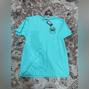 Salty Crew Blue Crabber Short Sleeve T-Shirt in Sea Foam—NWT size large